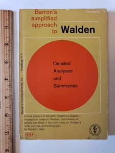 BARRONS SIMPLIFIED APPROACH TO WALDEN Book Detailed Analyses Summaries 1965 Gale - Picture 1 of 1