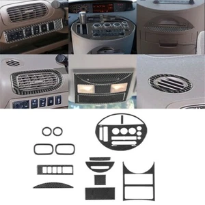 13Pcs Carbon Fiber Full Interior Dashboard Set Cover Trim For Nissan Quest 04-06 - Bild 1 von 12