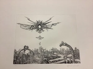 Hans-Georg Rauch Etching "The Thoughts Of A Destroyed City" 54/100 - Picture 1 of 17