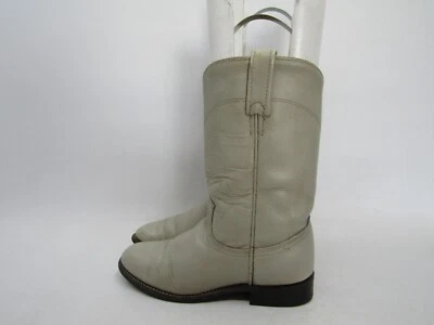 Botas vaqueras ACME para mujer talla 6,5 M de cuero crema Foto 1 de 4