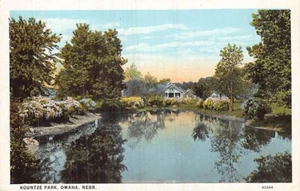 Postkarte NE: Kountze Park, Omaha, Nebraska, antik WB 1920er Jahre unveröffentlicht - Bild 1 von 2