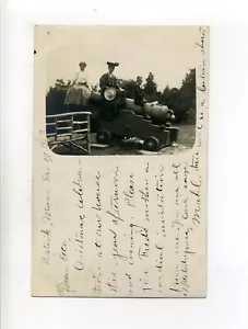 Matasellos Natick MA Mass 1907 RPPC foto postal, mujer sentada en cañón - Imagen 1 de 3