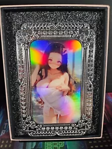 Nezuko Kamado Diamond Card Demon Slayer Heavy Thick Metal Silber Sexy Waifu - Bild 1 von 4