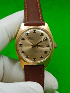 vintage CAUNY watch 17 Rubis Antichoc Mechanical (Manual) - Picture 1 of 12