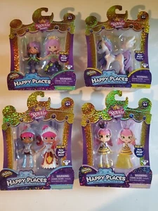 New SHOPKINS HAPPY PLACES ROYAL TRENDS LOT 4 Mini Dolls Gemicorn Beehave Beryl - Picture 1 of 12