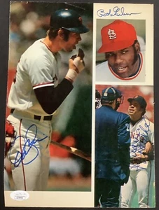 Bob Gibson Signed Photo Magazine Page Baseball Autograph w/ Marichal Kingman JSA - Picture 1 of 2