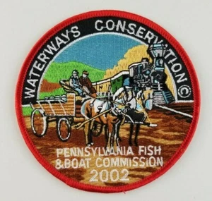 Pennsylvania Waterways 2002 treno carro cavalli nuovo toppa 4 pollici - Foto 1 di 3