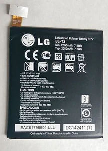  FABRICANTE DE EQUIPOS ORIGINALES LG BL-T3 BLT3 Batería interna para Intuition VS950 Optimus VU F100 P895 - Imagen 1 de 2