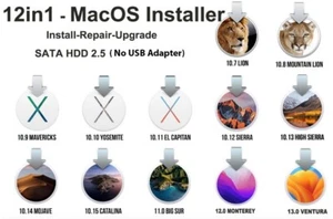 12 en1 - Mac OS installer HDD | El Capitan | HighSierra | - multilingue - Photo 1/2