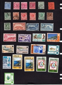 BRIEFMARKEN LOT GIBRALTER, GEBRAUCHT - Bild 1 von 2
