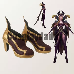 LOL The Deceiver Matron of the Black Rose Coven LeBlanc Zapatos con disfraces Botas S008 - Imagen 1 de 4