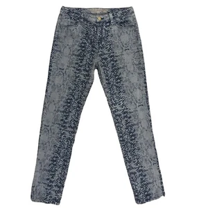 Soft Surroundings Women Jeggings Size 8 Inseam 28.5" Blue Animal Print Mid-Rise - Picture 1 of 12