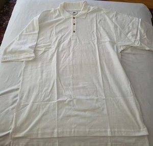 Nike Vintage Herren XL Weiß Polo Made In USA 100% Baumwolle NEU - Bild 1 von 3
