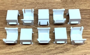 10x Kauden White Keystone Clip In Blanking Plate Inserts For Keystone Faceplates - Picture 1 of 3