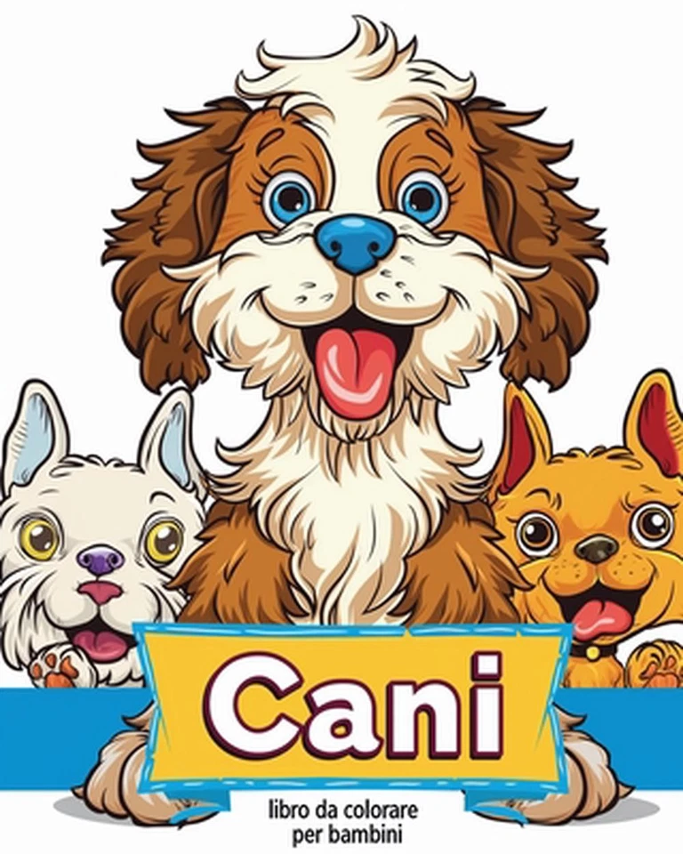 Cani - libro da colorare per bambini: Attivit? di rilassamento e di riduzione de - Image 1 of 1