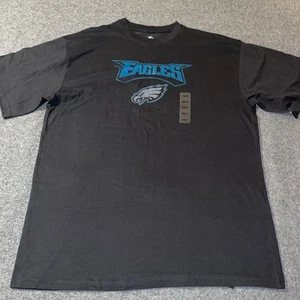 NEW Majestic NFL Philadelphia Eagles Logo T-Shirt Black Mens 2XL - Picture 1 of 20