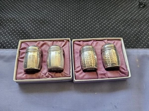 Vintage Sterlingsilber Salz & Pfefferstreuer Menge 4 gebraucht S.C.S CO K1 - Bild 1 von 7