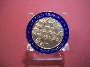 Seltenes Sammlerstück Fort Knox US Gold Reserve Gold Tresor Medaille - Bild 1 von 3