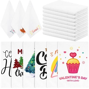 15 Stück Sublimationsdecke 16 x 24 Zoll Zum Selbermachen Mikrofaser Geschirrtücher für Küche... - Bild 1 von 7