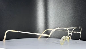 VTG SAFILO Aviator Gold Unisex Classic Half Rim Eyeglasses FRAMES ONLY - Picture 1 of 6