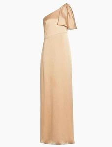 Sachin & Babi Chelsea Crinkle Satin One-Shoulder Gown 18W NWTs $185 Champagne - Picture 1 of 11