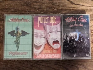 Motley Crue Metal Cassette Tape Lot 3 Dr Feelgood Girls Theatre Free Shipping - Picture 1 of 4