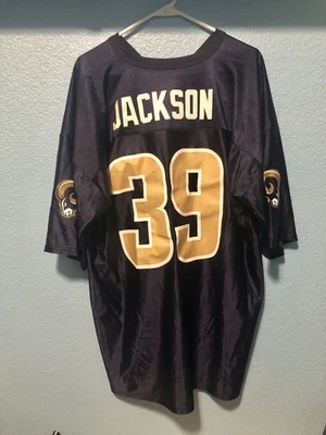 Camiseta St. Louis Rams 2XL Azul Dorado NFL Fútbol Steven Jackson 39 Foto 1 de 4