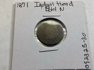 1871 Indian Head Penny Key Date Small Cent with “Bold N” 092325 30rk - Picture 1 of 9