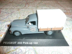 PEUGEOT 203 Plateau Baché Menuisier 1956 NOREV 1/43 Hachette Neuve sur socle - Picture 1 of 1