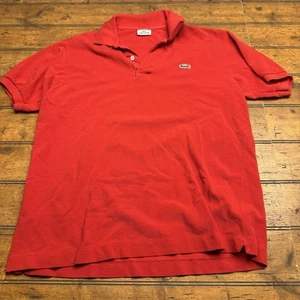 Lacoste Poloshirt Größe 5 Krokodil Large Herren Rot " - Bild 1 von 4