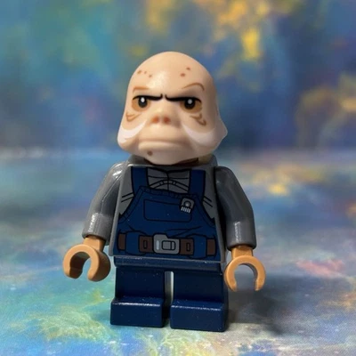 乐高星球大战 Ugnaught 迷你人偶深蓝色工作服 SW0710 套装 75137 — 第 1/3 张图片