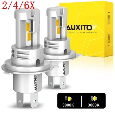 2/4/6X 9003 H4 LED Headlight Bulbs Kit Conversion Kit Hi/Lo Beam GOLDEN YELLOW - Image 1 of 4