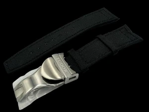 Tudor Black Bay Nylon Uhrenarmband - schwarze Lederschließe 21 mm - Bild 1 von 3