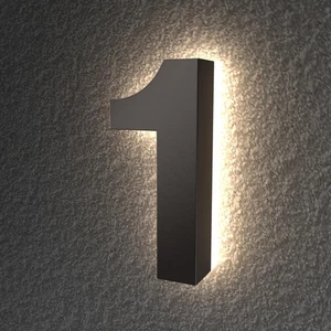 Números de casa LED retroiluminados de 4 pulgadas para iluminación exterior, iluminar número de dirección... - Imagen 1 de 9