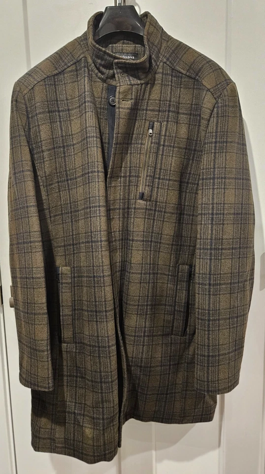 Paul Frederick Wool Blend Green Plaid Car Coat – 3XL Tall NEW w/tags Free Ship - Image 1 of 4
