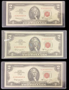 ✅ 🔸$2 1963A United States Note Red Seal GEM UNC Consecutive / Sequentially🔸✅ - Picture 1 of 1