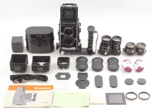 Pro S【Top Mint w/3Lens】Mamiya C330 Sekor S 80mm 55mm 180mm Hood Grip From JAPAN - Picture 1 of 24