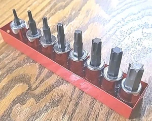 Lot Of 8 Torx Bit Sockets, 3/8" Drive. Stanley, Proto, Channellock. USA Made EUC - Bild 1 von 16