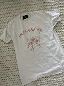 Rose in Good Faith T-Shirt Herren L Beigh Distressed Lived In Grunge Alt Punk Rock - Bild 1 von 6