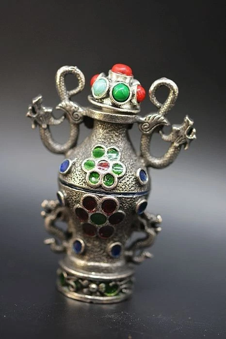 Tibetan Old Silver Dragon Buckle A7 - Image 1 of 4