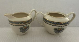 Lenox, Milchkännchen & Zucker Herbst, Bone China, Neu ohne Etikett USA, 24k Goldrand - Bild 1 von 10