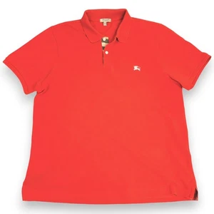 Polo Burberry uomo XL arancione ADATTA COME GRANDE 100% cotone - Foto 1 di 11