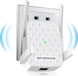 CINAMON WLAN Verstärker Repeater 1200Mbit/s Dual Band 5GHz + 2.4GHz weiß - Afbeelding 1 van 1