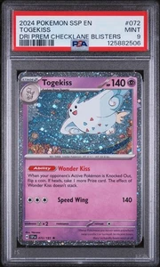 2024 Pokemon SSP Checklane Togekiss 072/191 COSMOS HOLO PSA 9 MINT POP 3 - Picture 1 of 3