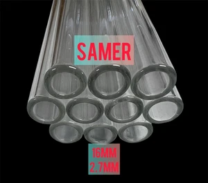 16 mm Außendurchmesser 10 mm Innendurchmesser 2,7 mm Wand, Glasrohr ein Set (6) Stück KLAR 10" L - Bild 1 von 7