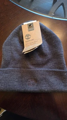 NUEVO CON ETIQUETAS Timberland Gorro Clásico Gris Jaspeado Tejido Suave Bordado Logo Sombrero Gorra Foto 1 de 4