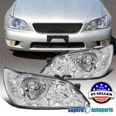 Fits 2001-2005 Lexus IS300 Headlights Head Lamps 01-05 IS 300 Replacement Pair - Image 1 of 4