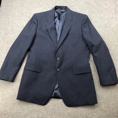 Givenchy Gentleman Blazer Mens 40R Navy Pinstripe Suit Jacket Two Button Classic - Image 1 of 4