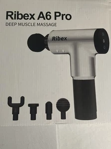 Ribex A6 Pro Tiefenmuskel Massagepistole Handgerät Kabellos - Schwarz/Silber - Bild 1 von 3