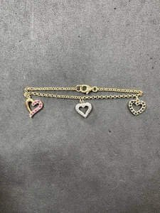 4.7g Sterling Silver Multi Gemstone Gold Charm Chain Bracelet 7” Jewelry lot K - Picture 1 of 11